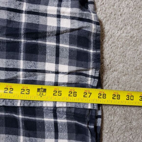 Diesel Shirt Men L Black White Plaid Pearl Snap Slub Distressed Western Cowboy - Picture 9 of 12